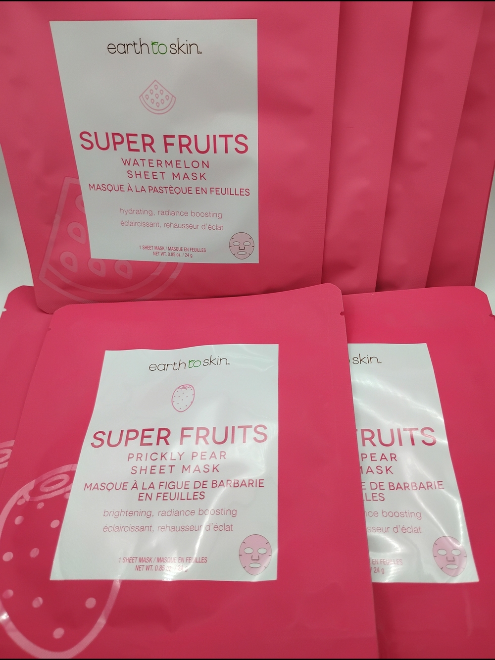 Earth To Skin Super Fruits Sheet Mask - (7 Watermelon & 6 Prickly Pear)
